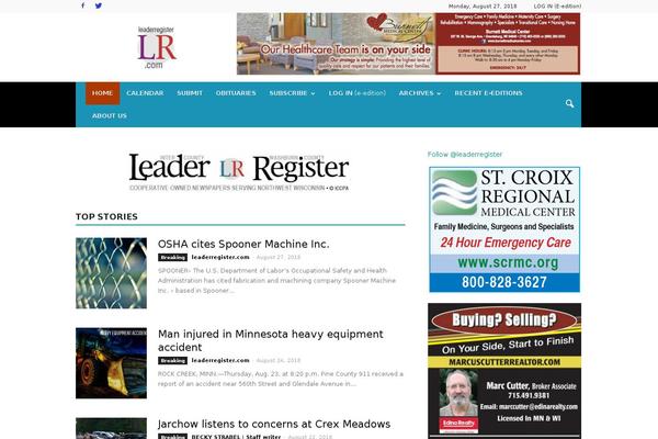 leadernewsroom.com site used Newspaper-tfold