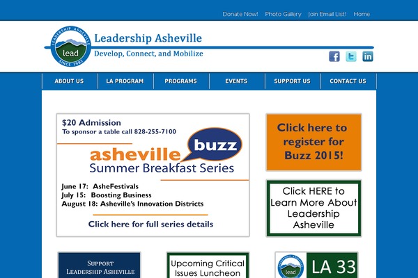 leadershipasheville.org site used Leadership-temp