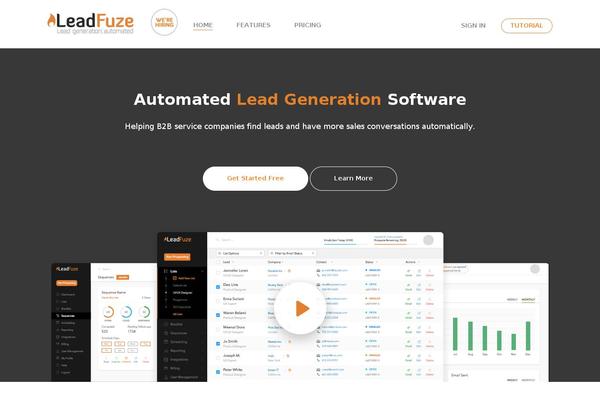 leadfuze.com site used Leadfuze