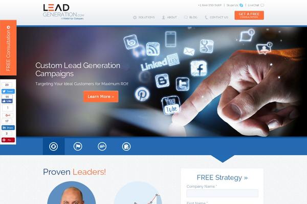 leadgen theme websites examples