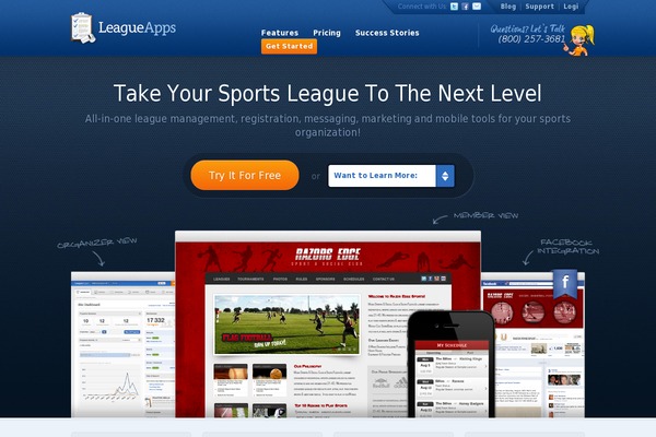 leagueapps theme websites examples
