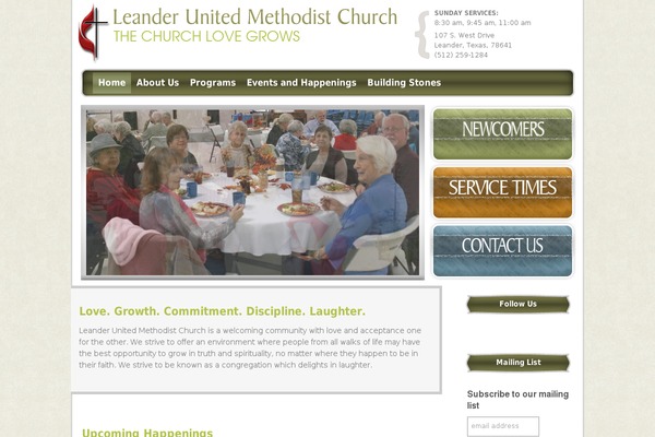 leanderumc.org site used Church-wp12