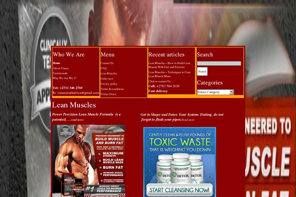 leanmusclesa.co.za site used Vimax.v3