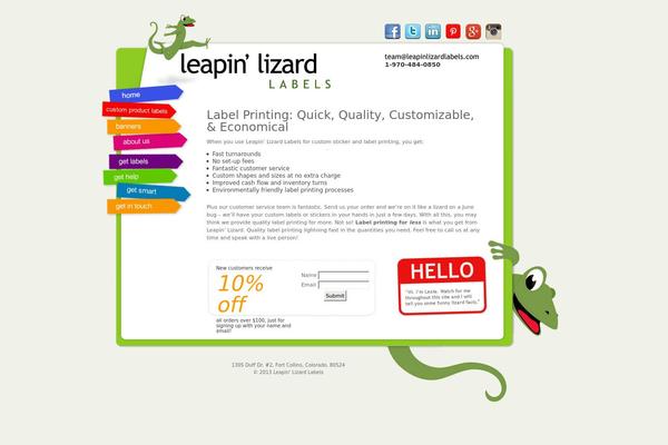 leapinlizardlabels.com site used Lizard