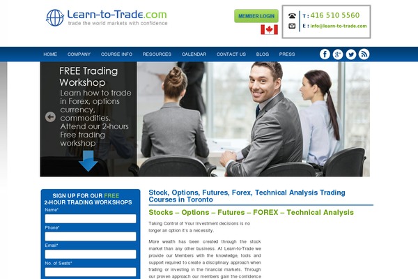 learn-to-trade.com site used Learn-to-trade-child
