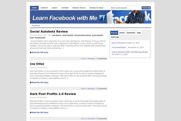learnfacebookwithme.com site used Gazette