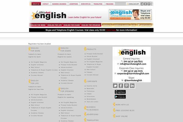learnhotenglish.com site used Learnhotenglish