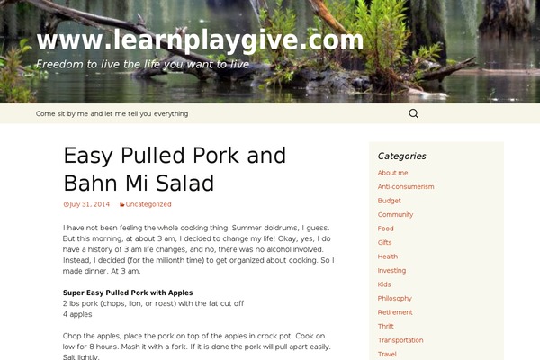 Twenty Thirteen theme site design template sample