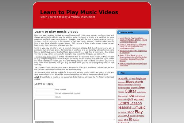 learntoplaymusicvideos.com site used Eighteen