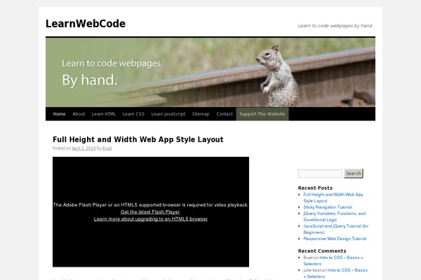 learnwebcode.com site used Learnwebcode14