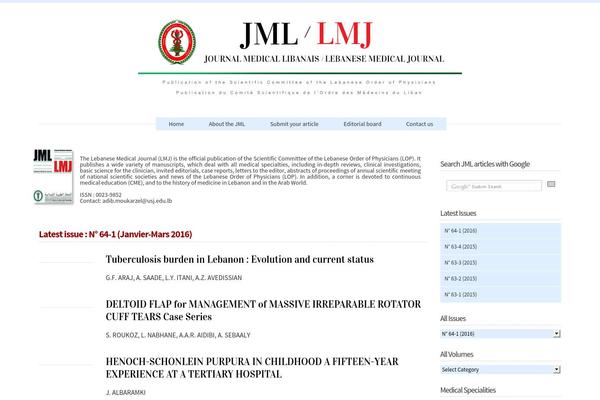 lebanesemedicaljournal.org site used Jml