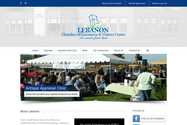 lebanon-chamber.org site used Lebanonchamber