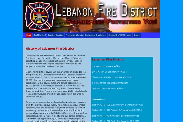 lebanonfire.org site used BUILDER