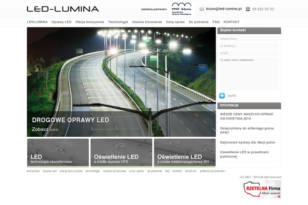 led-lumina.pl site used Led