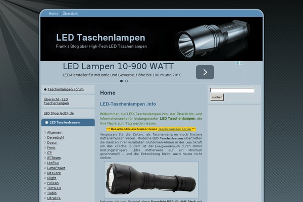 led-taschenlampen.info site used Wordpress-thema-v3