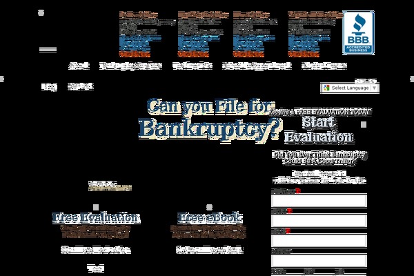 Bankruptcy theme site design template sample