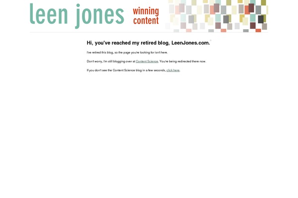 leenjones.com site used Bloggingstream