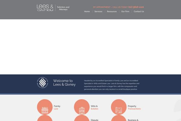 leesandgivney.com.au site used Lees-givney