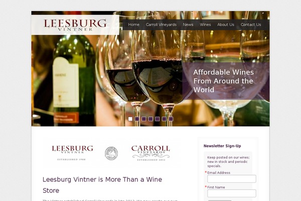 leesburg-vintner.com site used Thevineyard