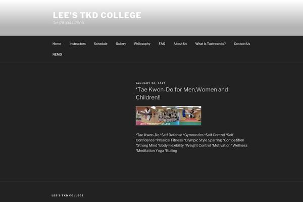 Twenty Seventeen theme site design template sample