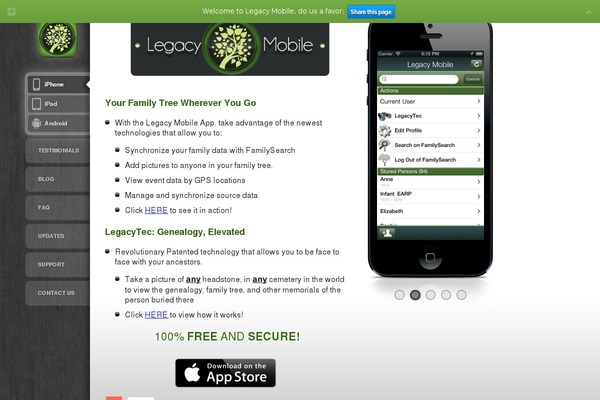 legacymobile.org site used Appifywp