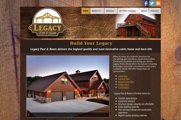 Legacy theme site design template sample