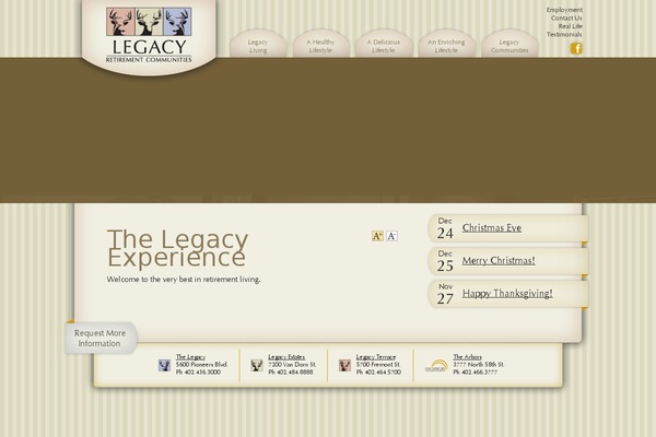 Legacy theme site design template sample