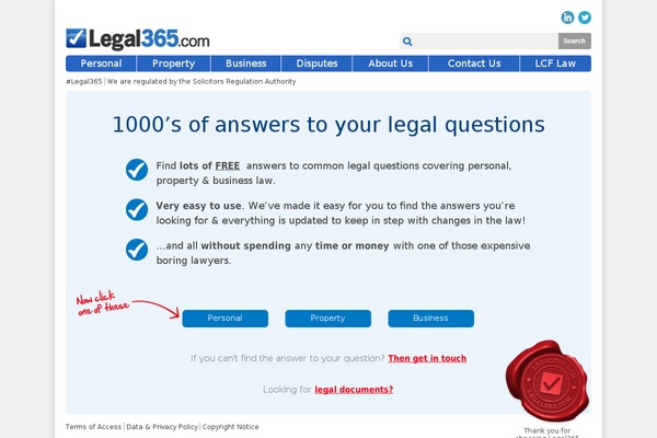 legal365.com site used Legal365