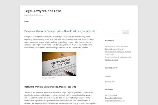 Twenty Twelve theme site design template sample