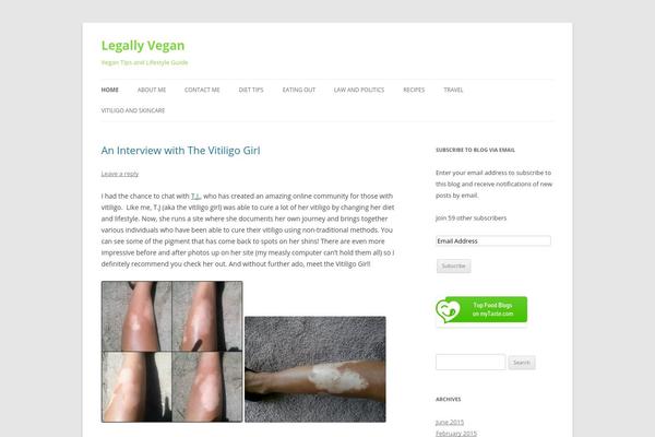 Twenty Twelve theme site design template sample