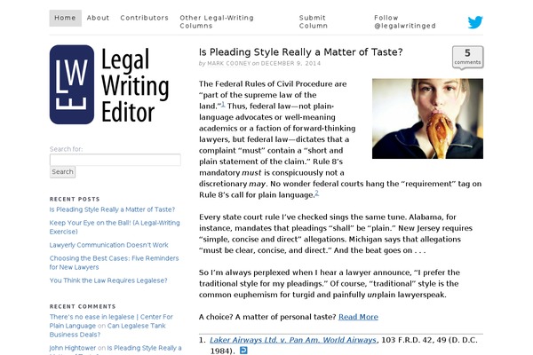 legalwritingeditor.com site used Thesis 1.8.6