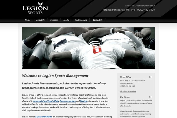 Legion theme site design template sample