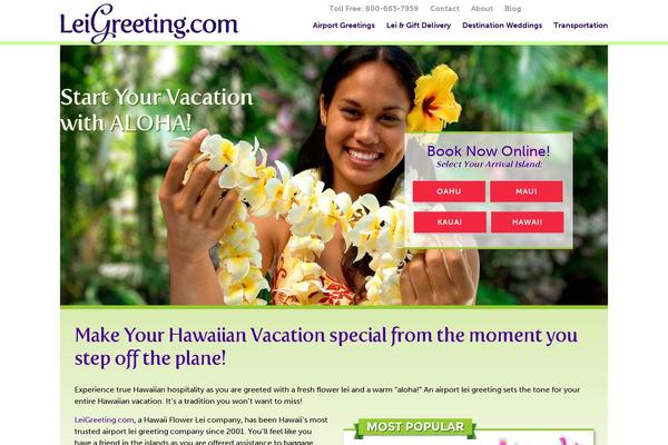 leigreeting.com site used Lei-greeting-parallax-pro