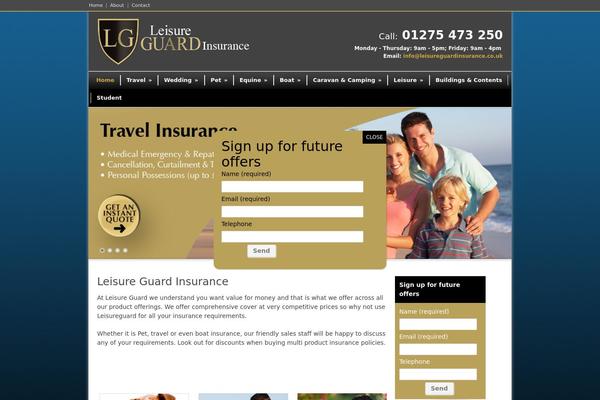 leisureguardinsurance.com site used Lg