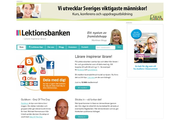 lektionsbanken.se site used Lektionsbanken