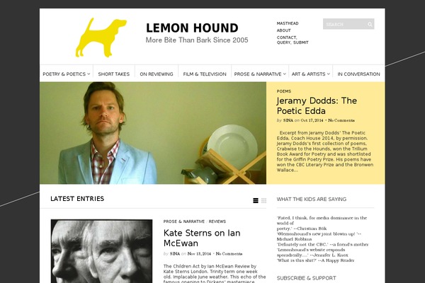 lemonhound.com site used Bezel