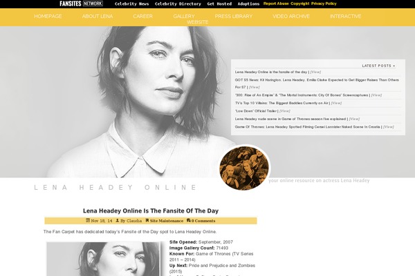 lena-headey.com site used Business Gravity