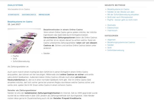 WordPress website example screenshot