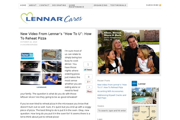 lennar theme websites examples