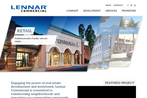 lennarcommercial.com site used Lennar