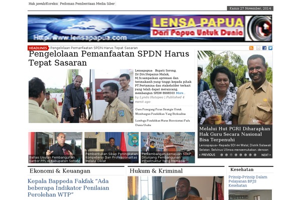 lensapapua.com site used Newspapertimes_v1.1