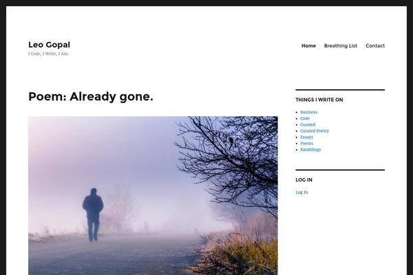 Twenty Sixteen theme site design template sample