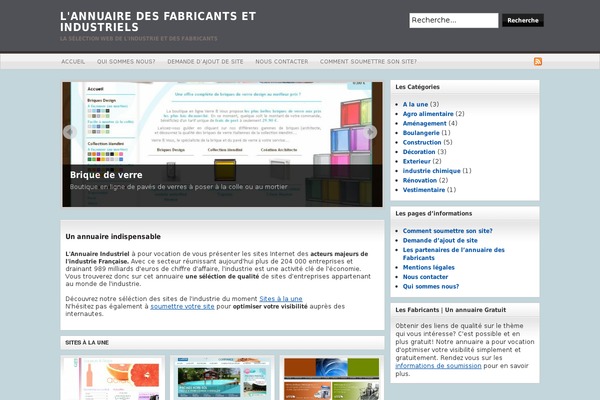 les-fabricants.com site used Arras Theme