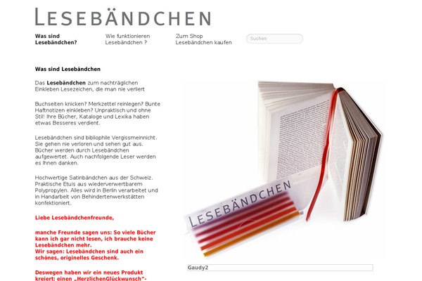 lesebaendchen.com site used Lesebaendchen