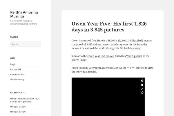 Twenty Fifteen theme site design template sample