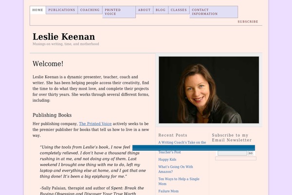 lesliekeenan.com site used Serene-child