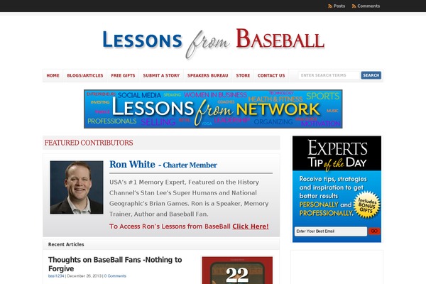 lessonsfrombaseball.com site used WP-Clear v.3.1.3