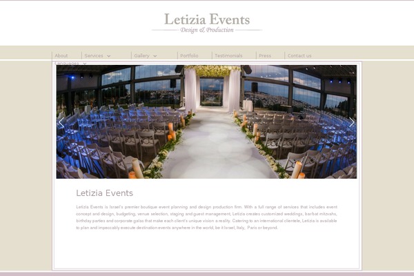 letizia-events.com site used Letizia