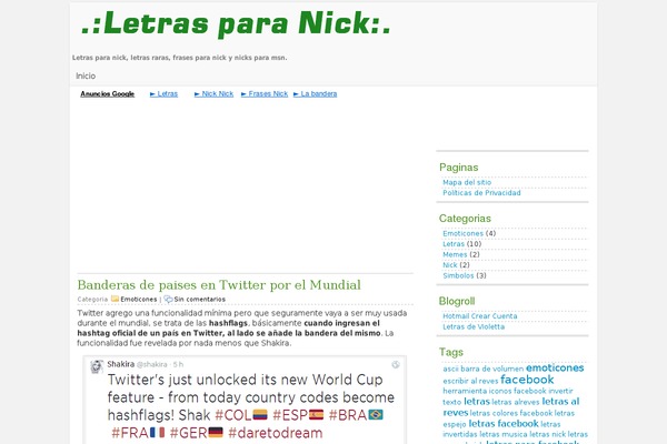 letrasparanick.net site used Ln
