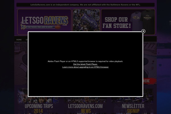 letsgoravens.com site used Eventsquare-main